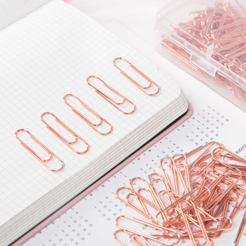 Rose Gold Paper Clip 120-Pack - Stationery Pal
