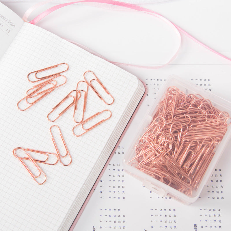 Rose Gold Paper Clip 120-Pack - Stationery Pal