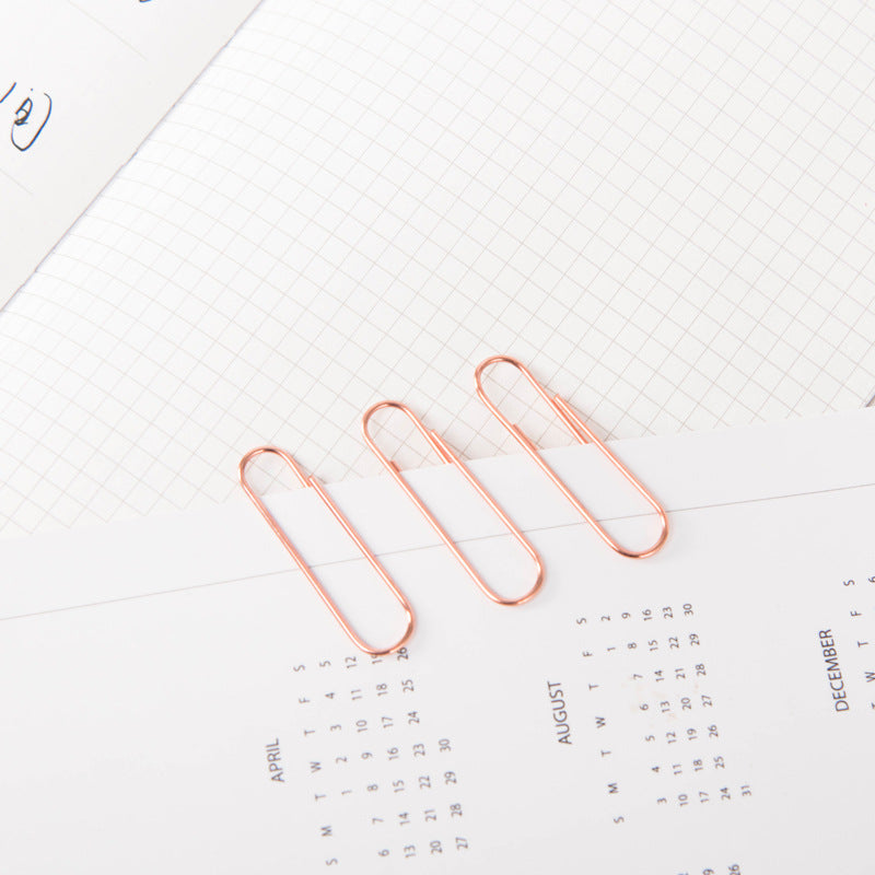 Rose Gold Paper Clip 120-Pack - Stationery Pal