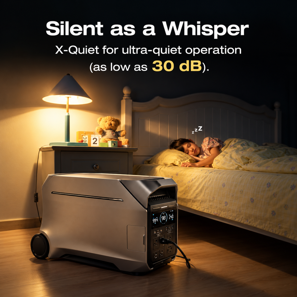⚡ 4096Wh Portable Power Station – 4000W/6000W Output & 120V/240V Backup