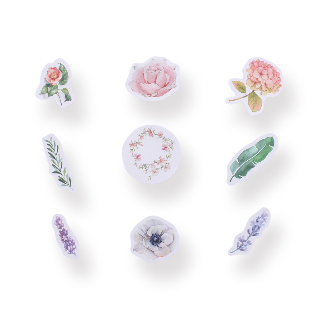 Flower & Leaf Stickers - Stationery Pal