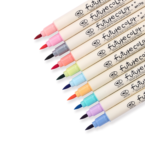 Future Color Lettering Brush Pen (Set of 10) - Stationery Pal