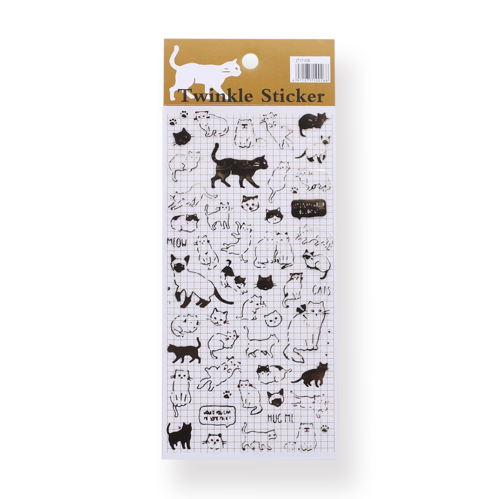 Twinkle Gold Foil Stickers (Set of 4) - Stationery Pal