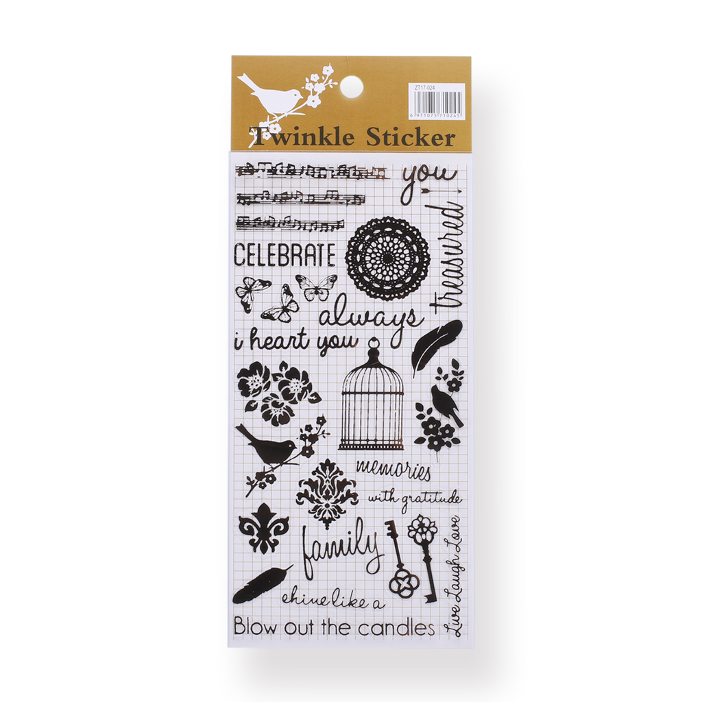 Twinkle Gold Foil Stickers (Set of 4) - Stationery Pal