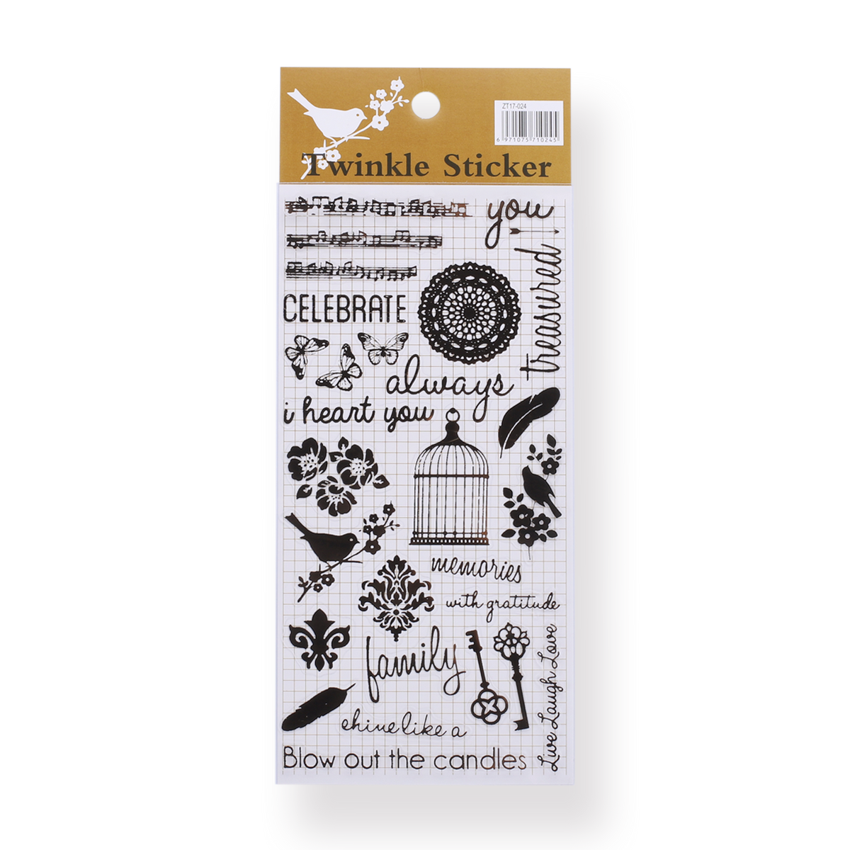 Twinkle Gold Foil Stickers (Set of 4) - Stationery Pal