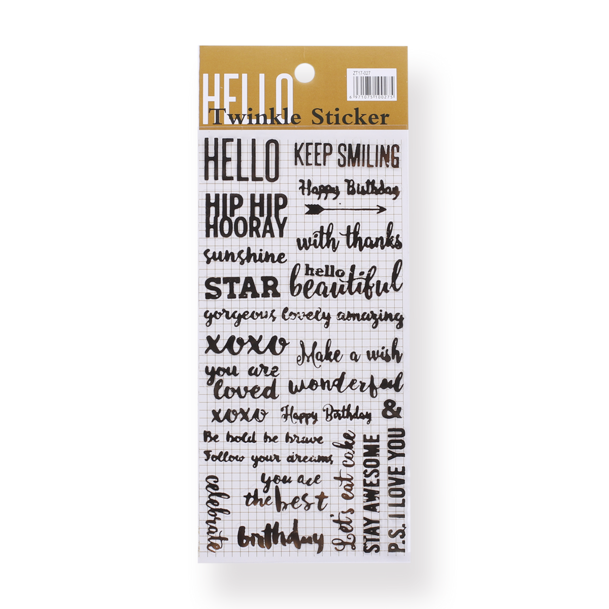 Twinkle Gold Foil Stickers (Set of 4) - Stationery Pal
