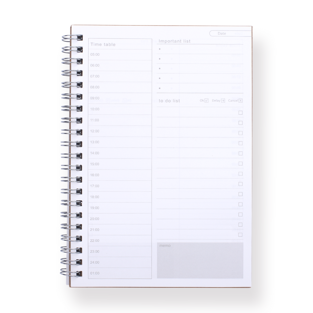 Kraft Paper Cover Daily Planner - Stationery Pal
