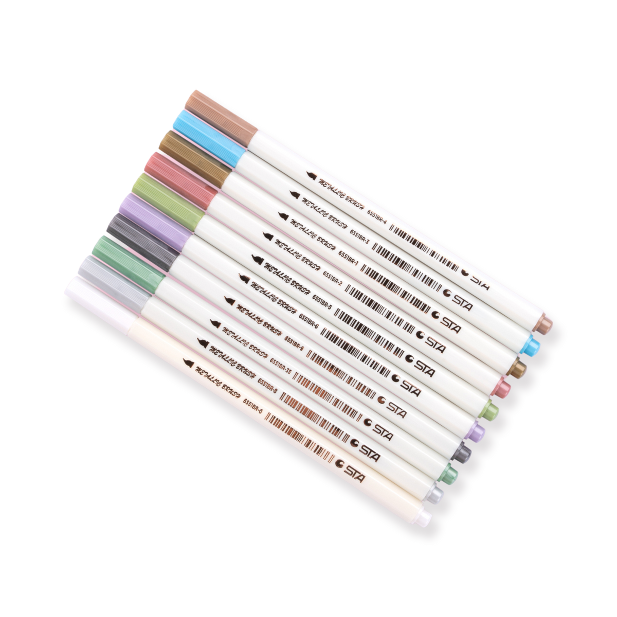 Metallic Calligraphy Brush Pen (Set of 10) - Stationery Pal