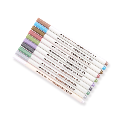 Metallic Calligraphy Brush Pen (Set of 10) - Stationery Pal