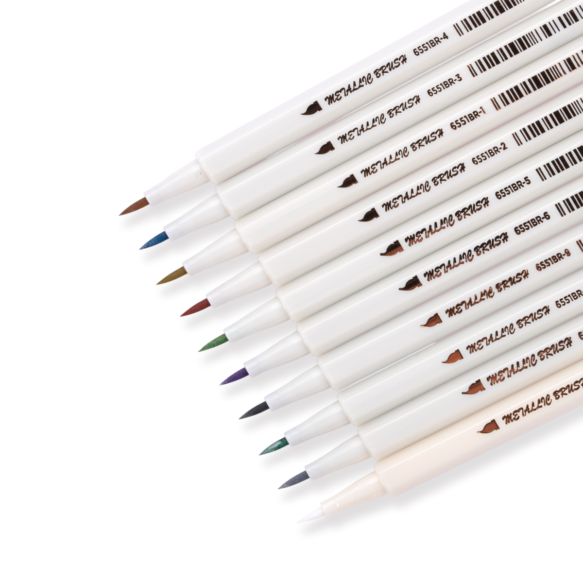 Metallic Calligraphy Brush Pen (Set of 10) - Stationery Pal
