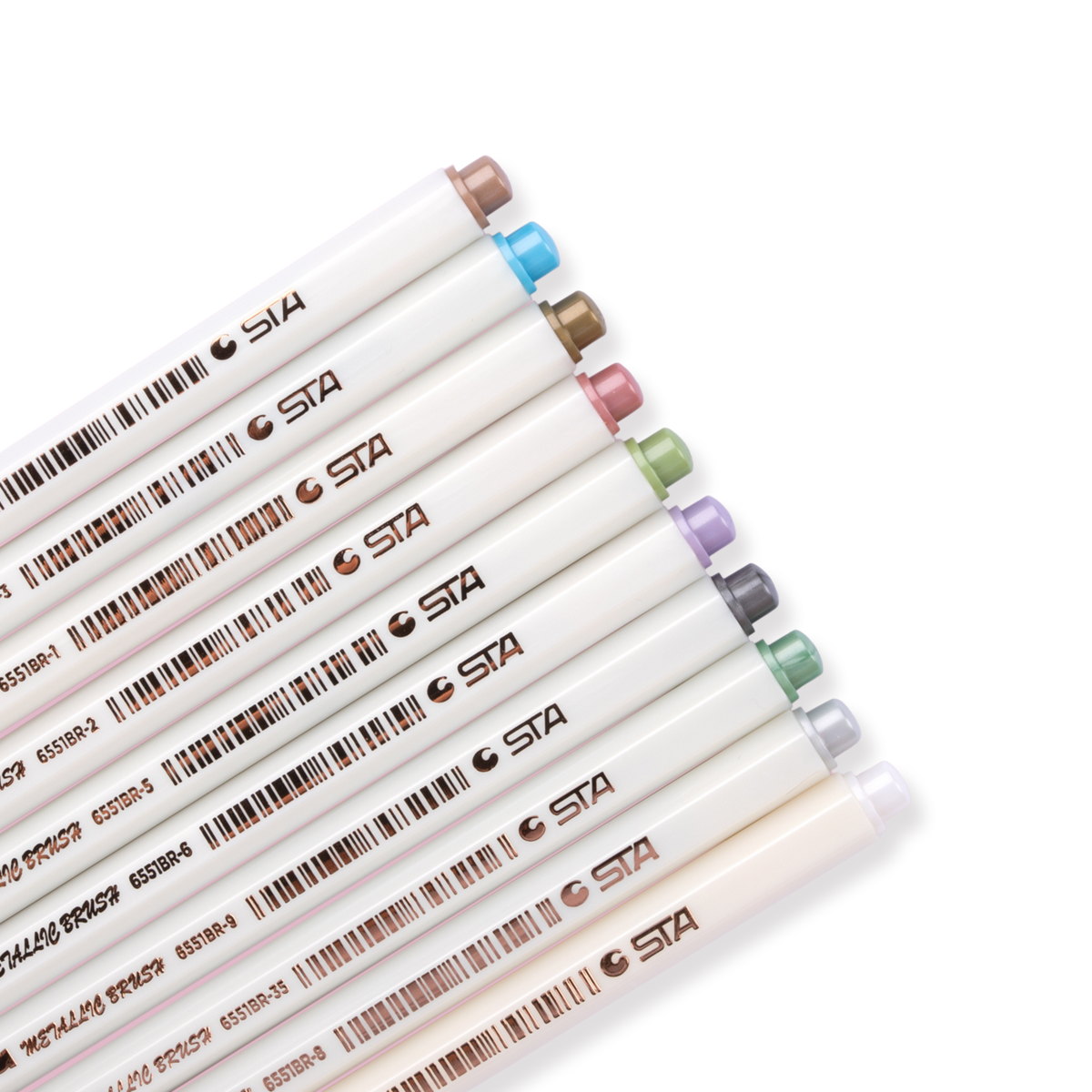 Metallic Calligraphy Brush Pen (Set of 10) - Stationery Pal