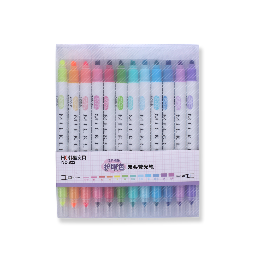 Milkliner Highlighter - Set of 12 - Stationery Pal