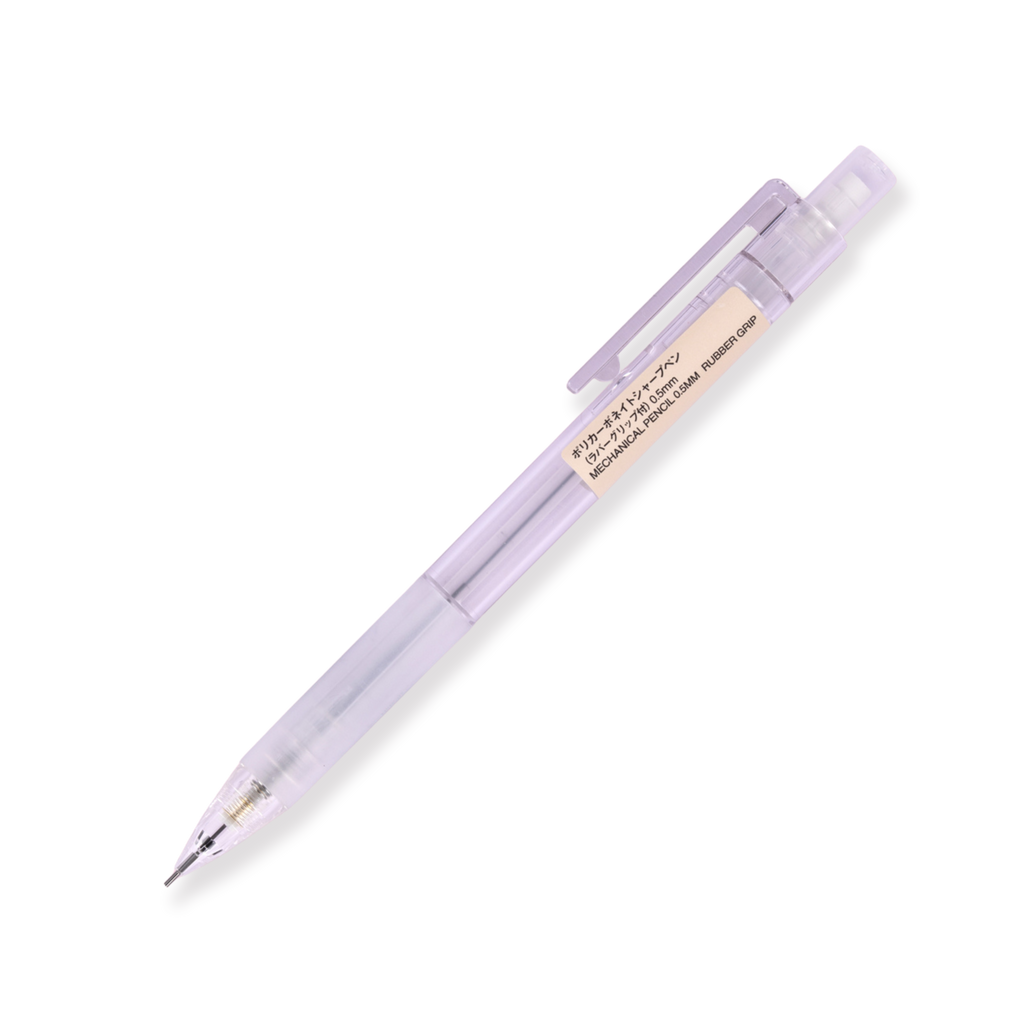 Muji Polycarbonate Sharp Pencil W/Rubber Grip 0.5 mm - Stationery Pal
