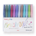 Pentel Fude Touch Brush Sign Pen - 12-Pack - 2020 New Colors - Stationery Pal