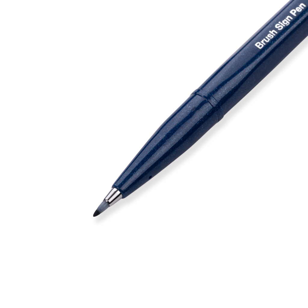 Pentel Fude Touch Brush Sign Pen - Blue Black - 2020 New Colors - Stationery Pal