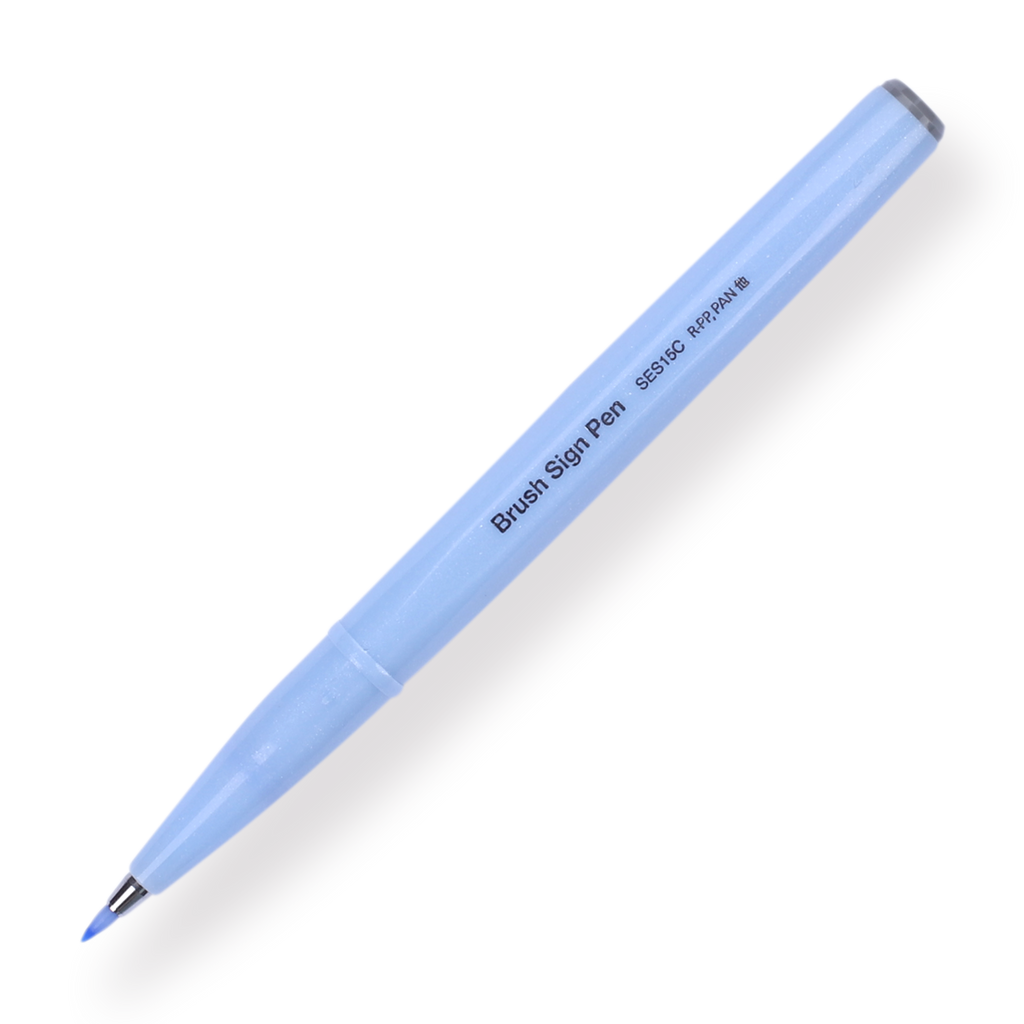 Pentel Fude Touch Brush Sign Pen - Gray Blue - 2020 New Colors - Stationery Pal