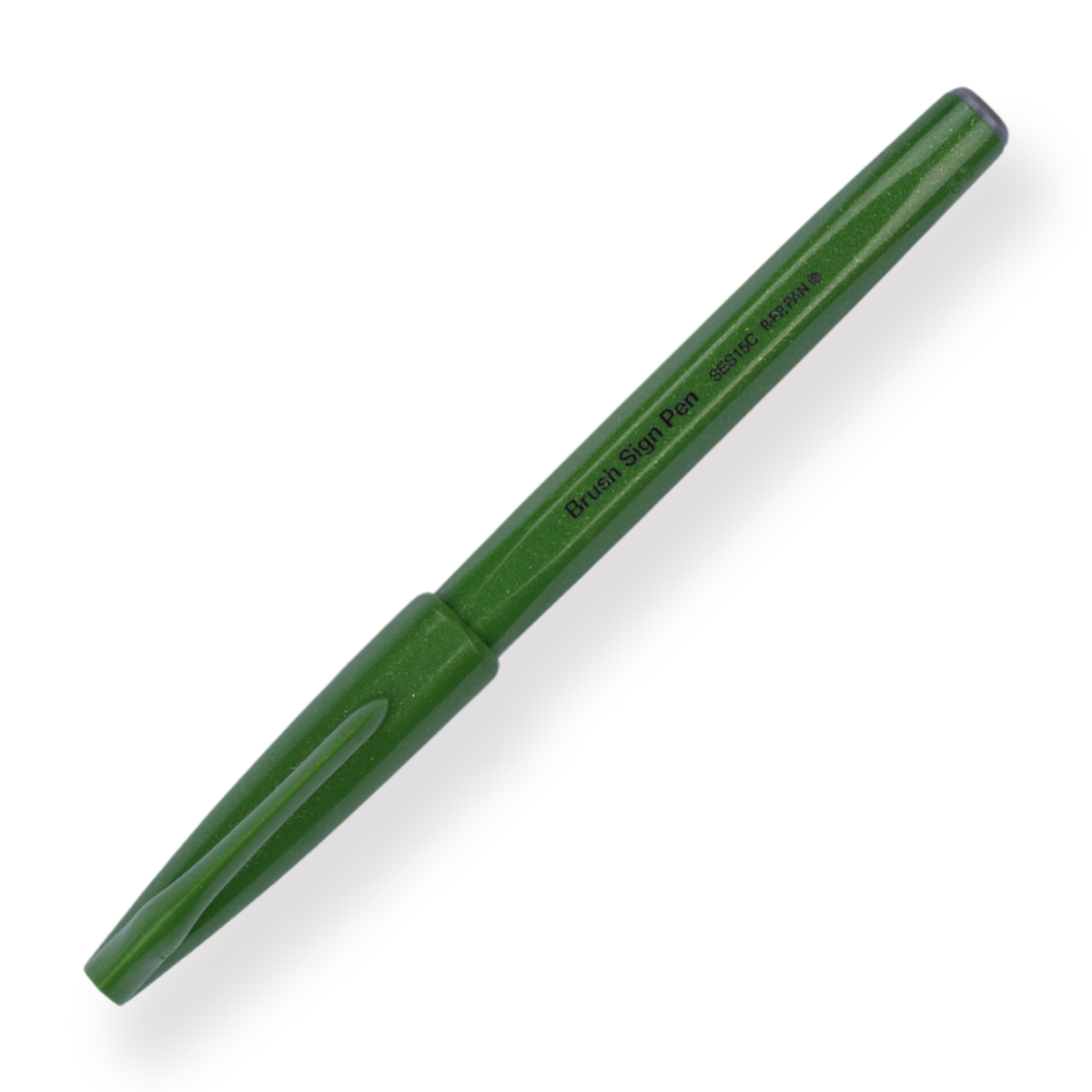Pentel Fude Touch Brush Sign Pen - Olive Green - 2020 New Colors - Stationery Pal