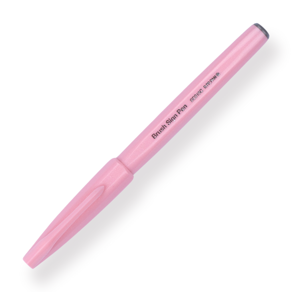 Pentel Fude Touch Brush Sign Pen - Pale Pink - 2020 New Colors - Stationery Pal