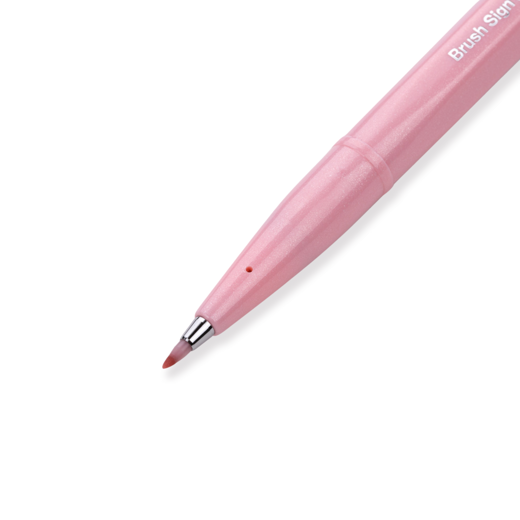 Pentel Fude Touch Brush Sign Pen - Pale Pink - 2020 New Colors - Stationery Pal