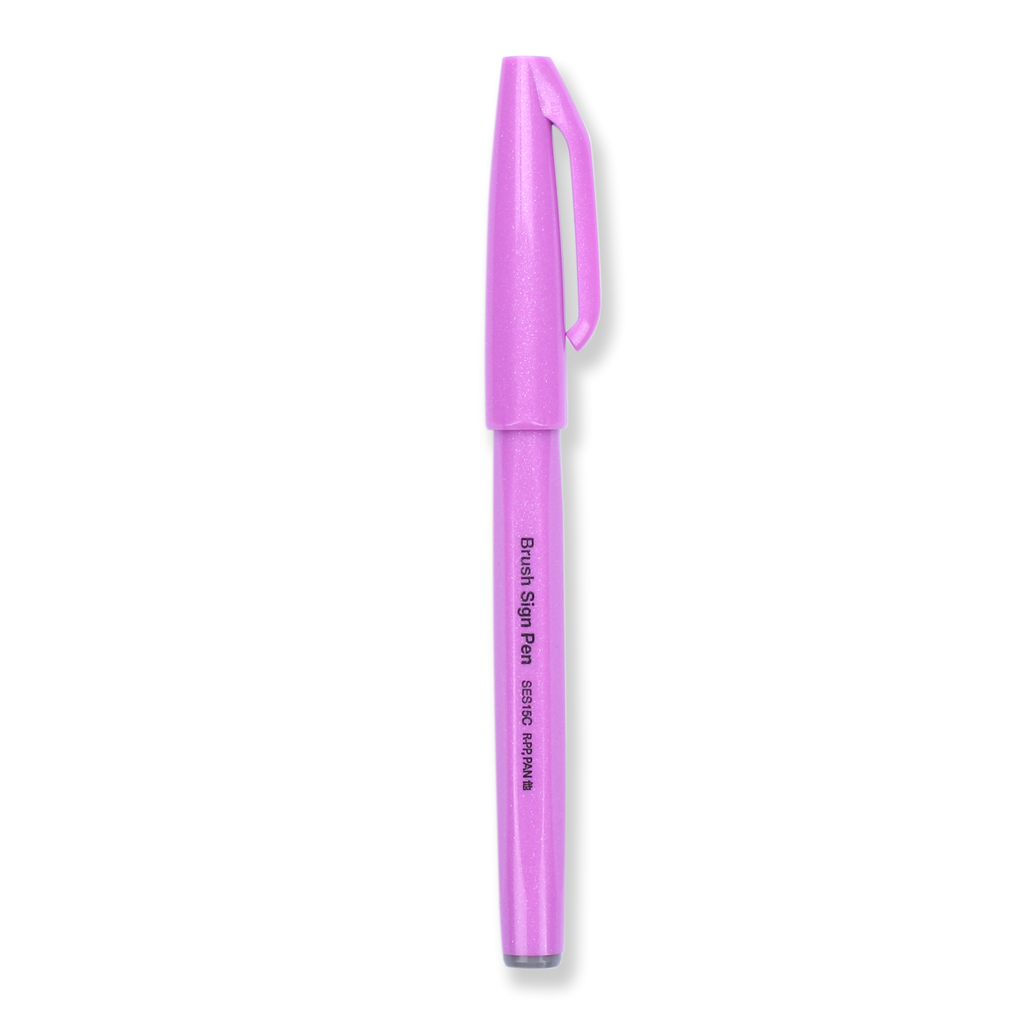Pentel Fude Touch Brush Sign Pen - Pink Purple - 2020 New Colors - Stationery Pal