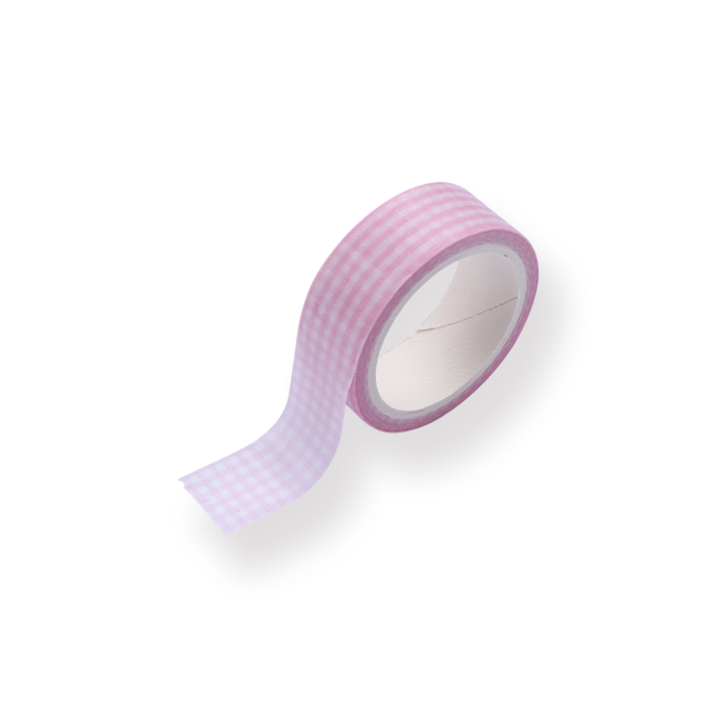 Pink Gingham Washi Tape - Stationery Pal