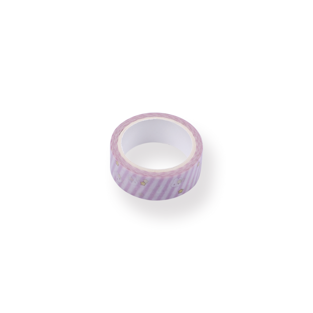 Rabbit Purple Stripe Washi Tape - Stationery Pal