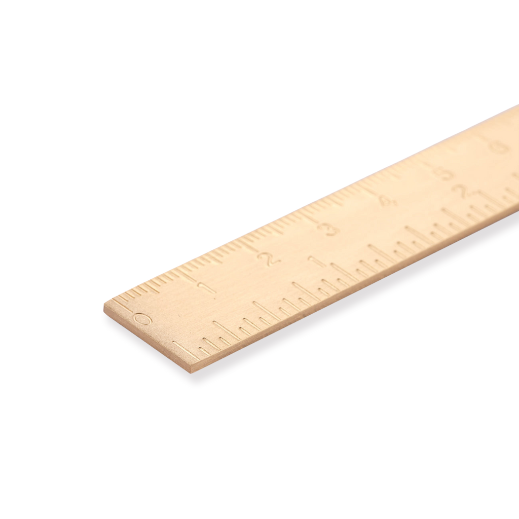 Retro Brass Ruler 15 cm - Stationery Pal