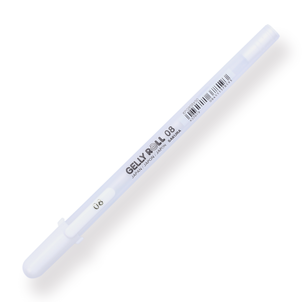Sakura Gelly Roll Classic Gel Pen - 0.8mm - White - Stationery Pal