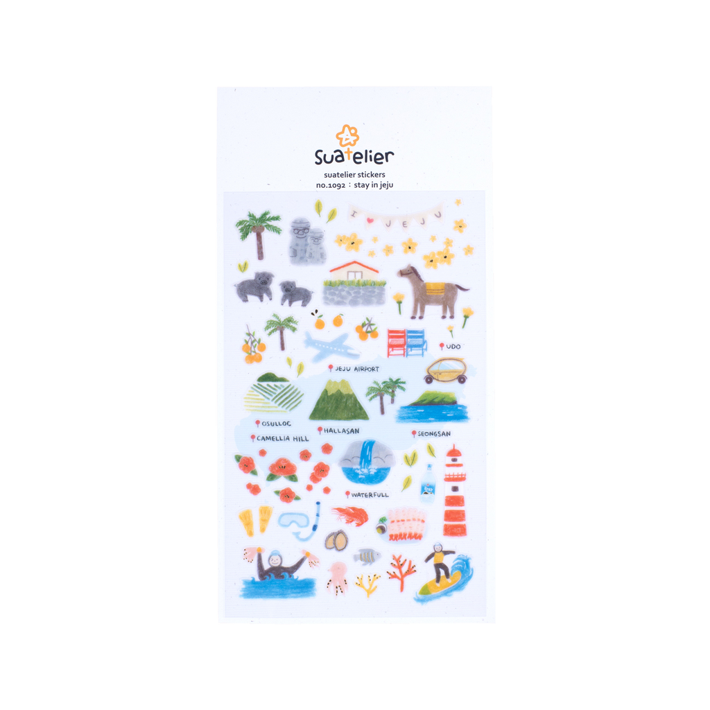 Suatelier Stay In Jeju Stickers - Stationery Pal