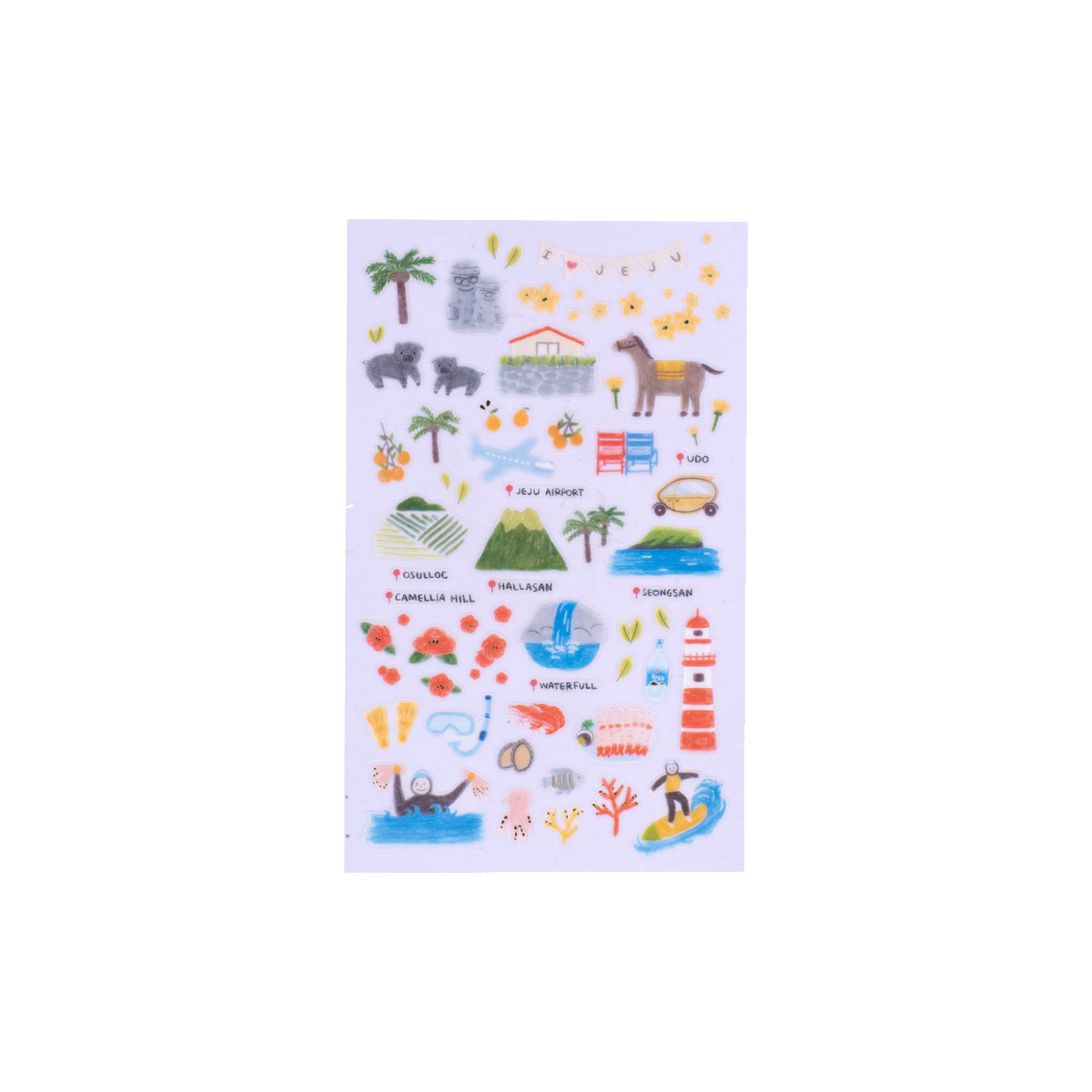 Suatelier Stay In Jeju Stickers - Stationery Pal