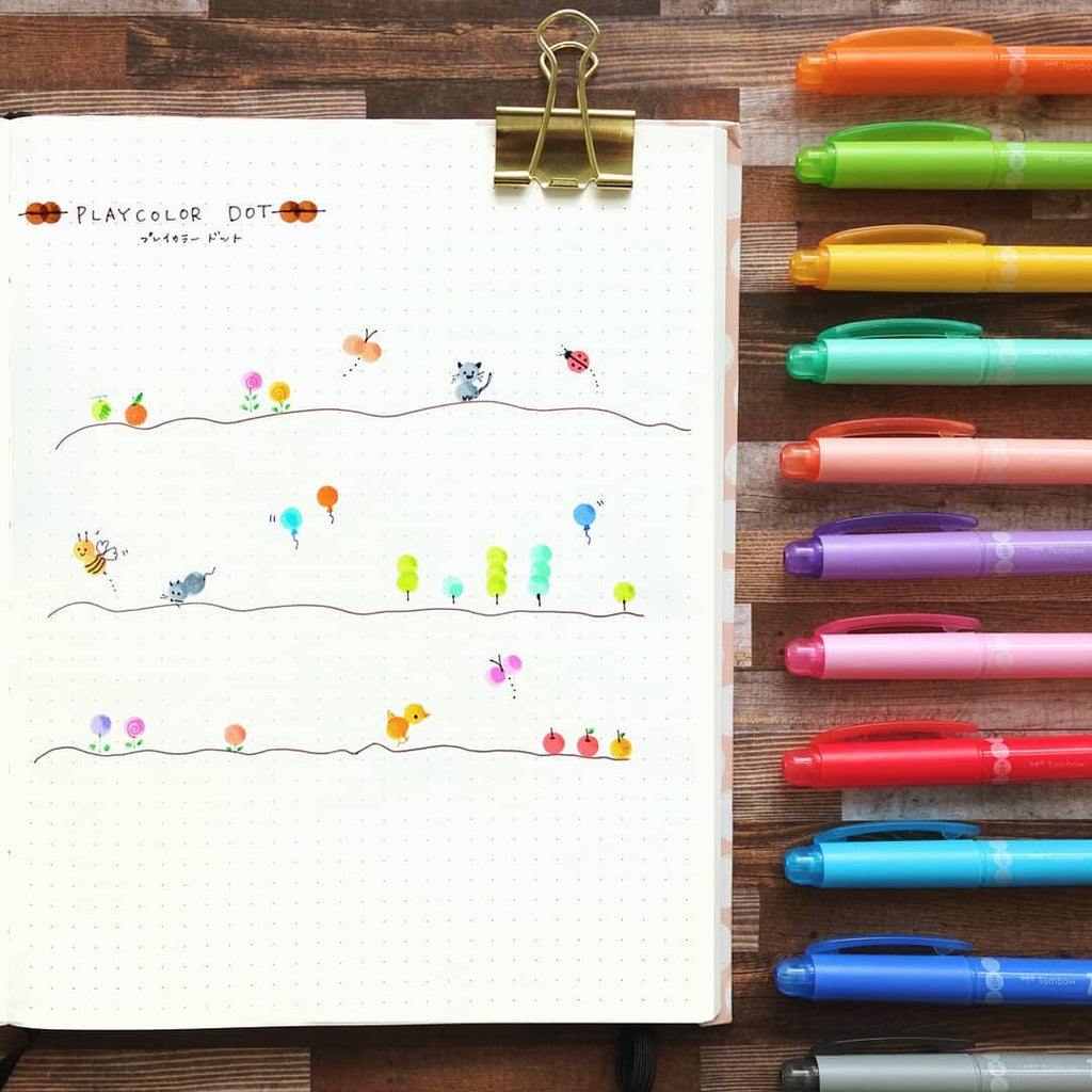 Tombow Play Color Dot Double-Sided Marker Fineliner - Gray - Stationery Pal