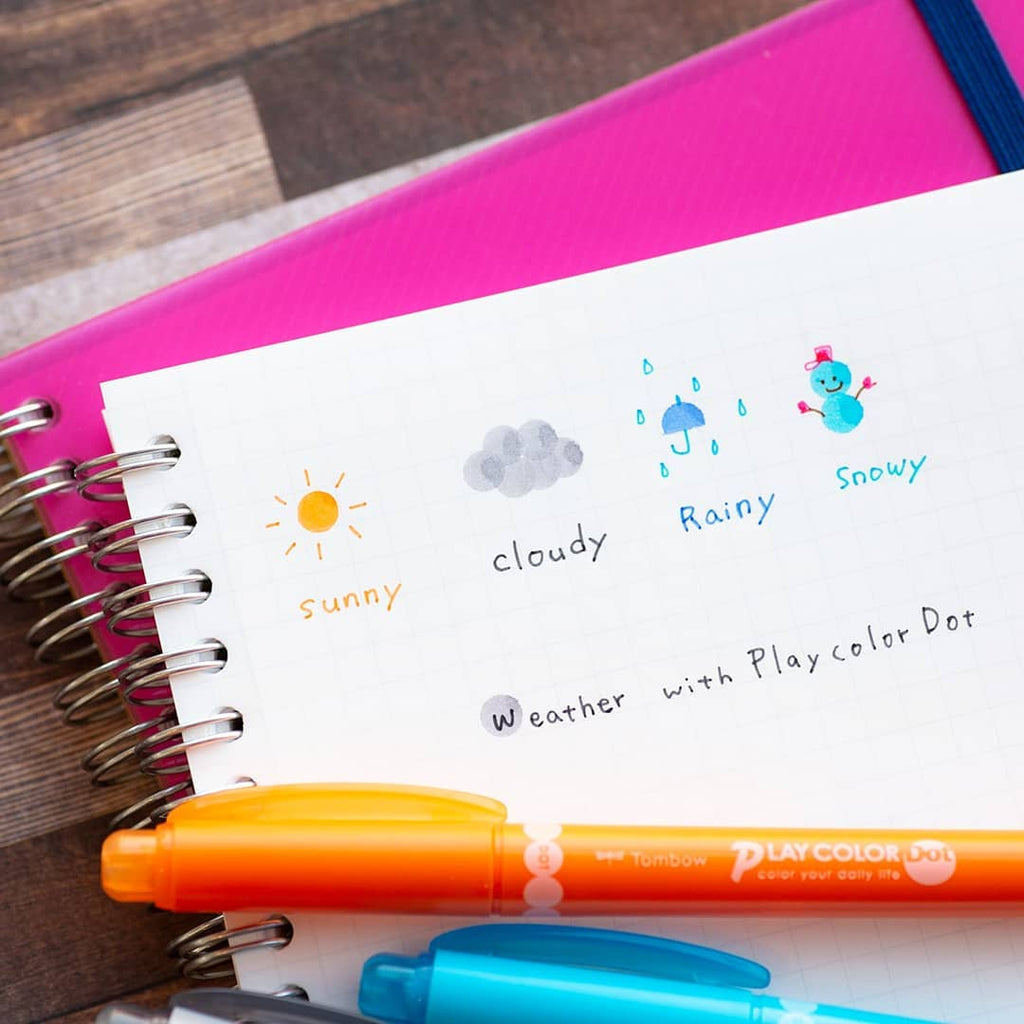 Tombow Play Color Dot Double-Sided Marker Fineliner - Mint Green - Stationery Pal