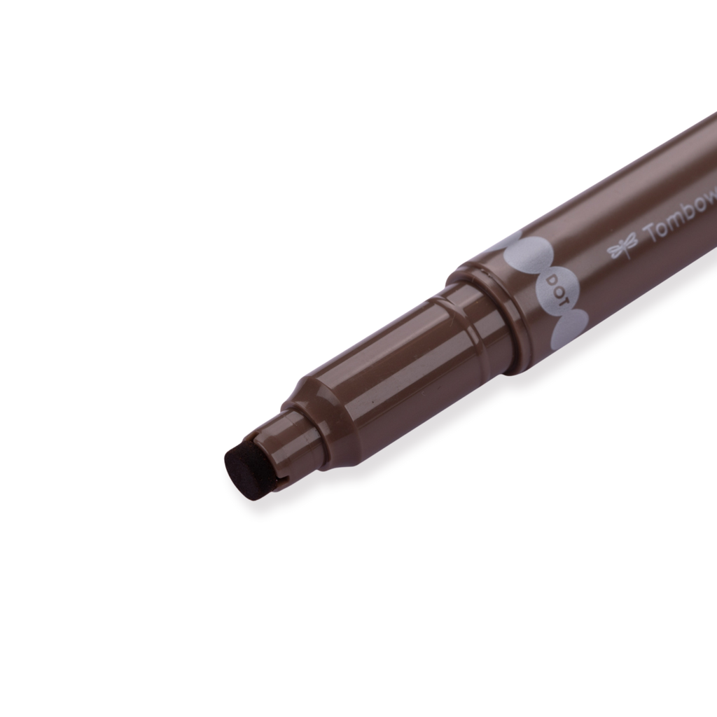 Tombow Play Color Dot Double-Sided Marker Fineliner - Brown - Stationery Pal