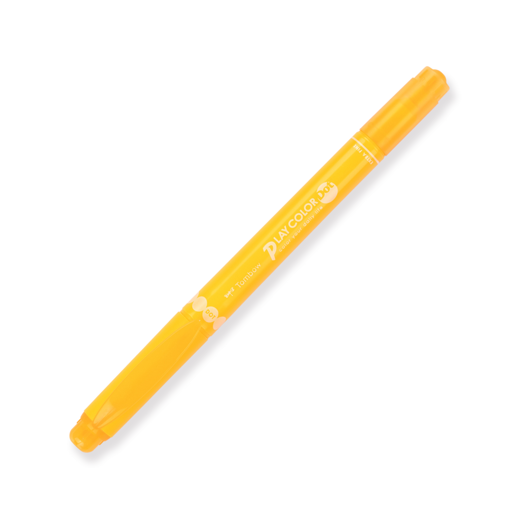 Tombow Play Color Dot Double-Sided Marker Fineliner - Honey Yellow - Stationery Pal