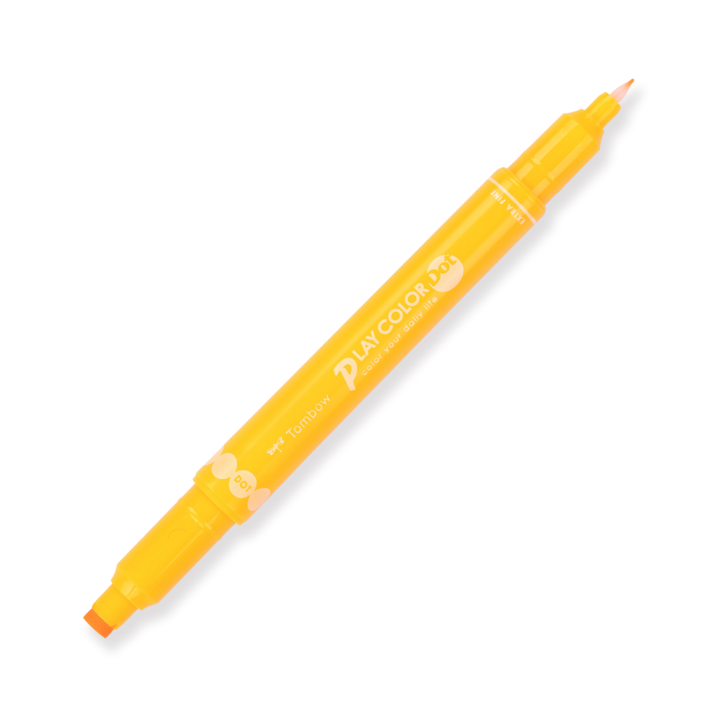Tombow Play Color Dot Double-Sided Marker Fineliner - Honey Yellow - Stationery Pal