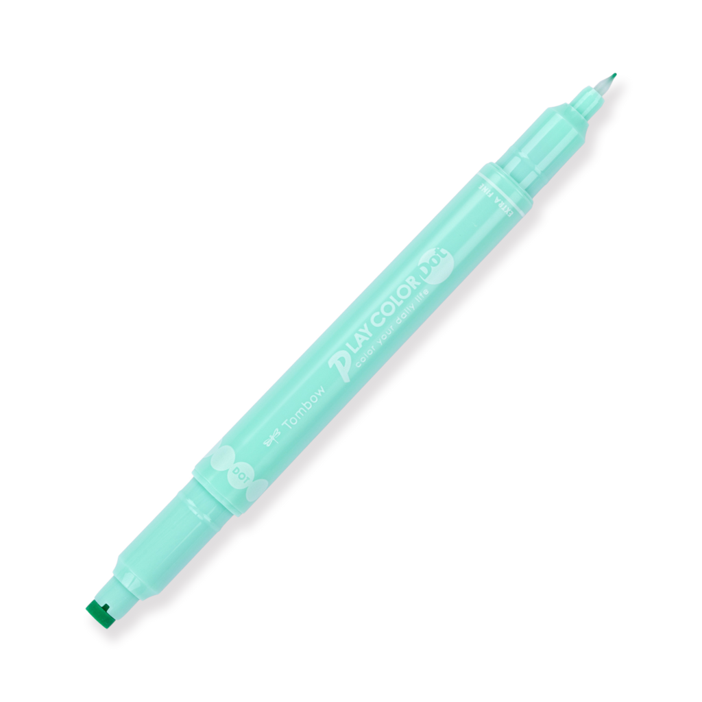 Tombow Play Color Dot Double-Sided Marker Fineliner - Mint Green - Stationery Pal