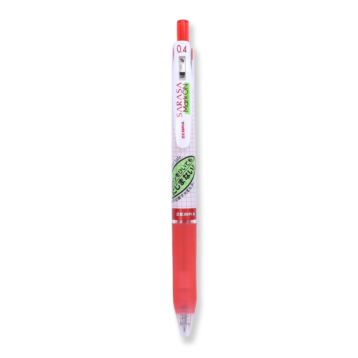 Zebra Sarasa Mark On Gel Pen - 0.4 mm - Red - Stationery Pal