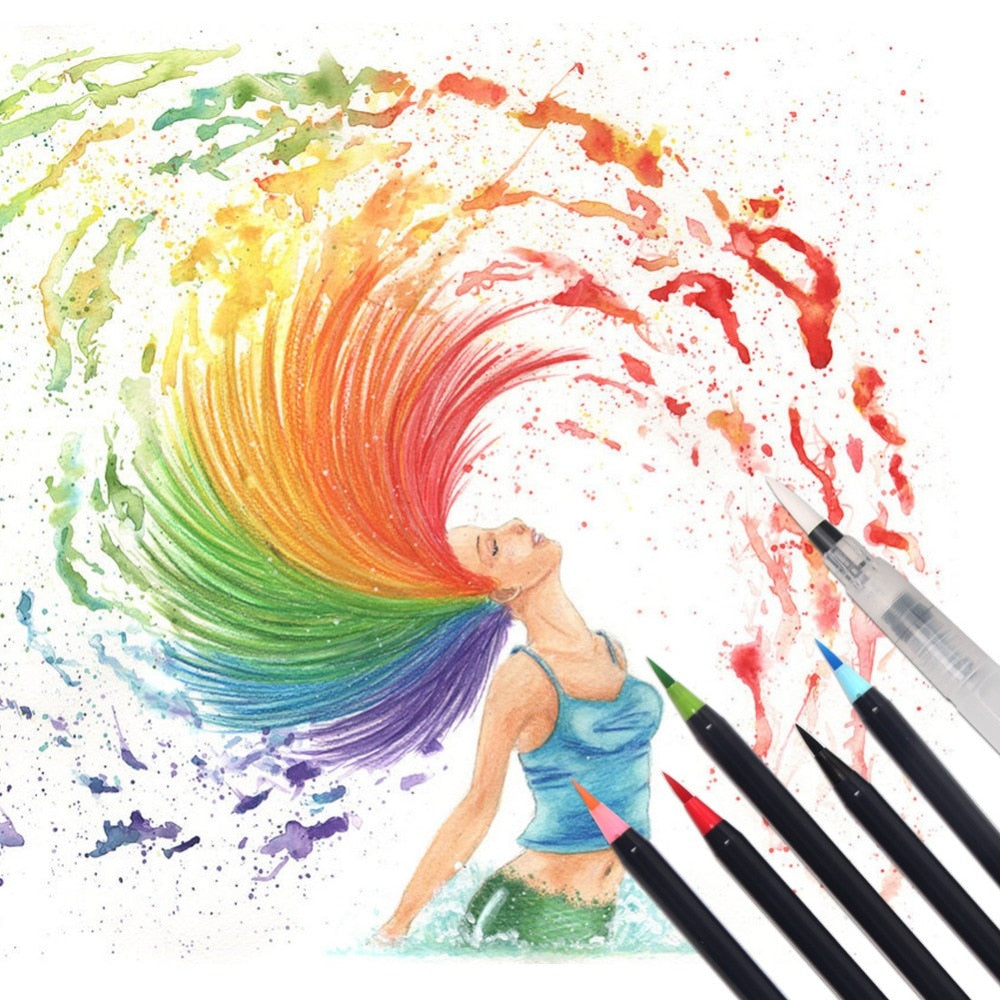 Watercolor Brush (Set of 20) - Stationery Pal